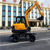 Convenient Wheel Excavator With Bucket For House Maintenance