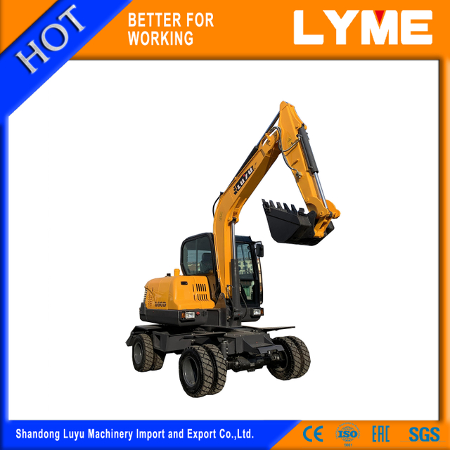 Mini Hydraulic Wheel Excavator For Pipeline Excavation