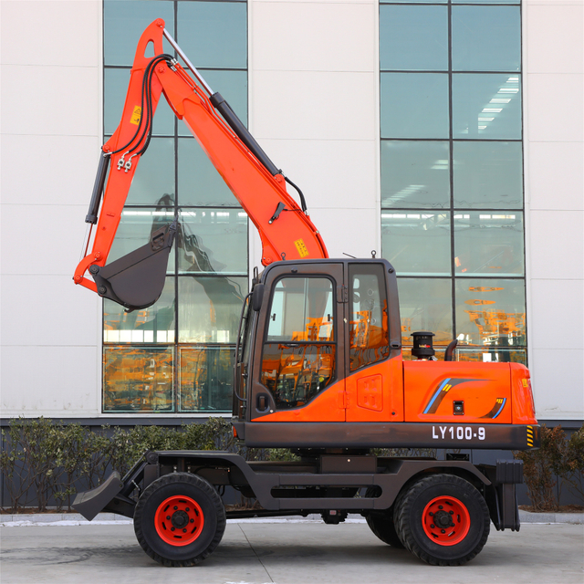 Strong Wheel Excavator With Grapple For Pipeline Excavation