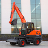 Strong Wheel Excavator With Grapple For Pipeline Excavation