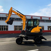 Convenient Wheel Excavator With Bucket For House Maintenance