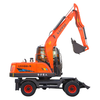 Hydraulic Backhoe Wheel Excavator With Accessories Swing Boom 