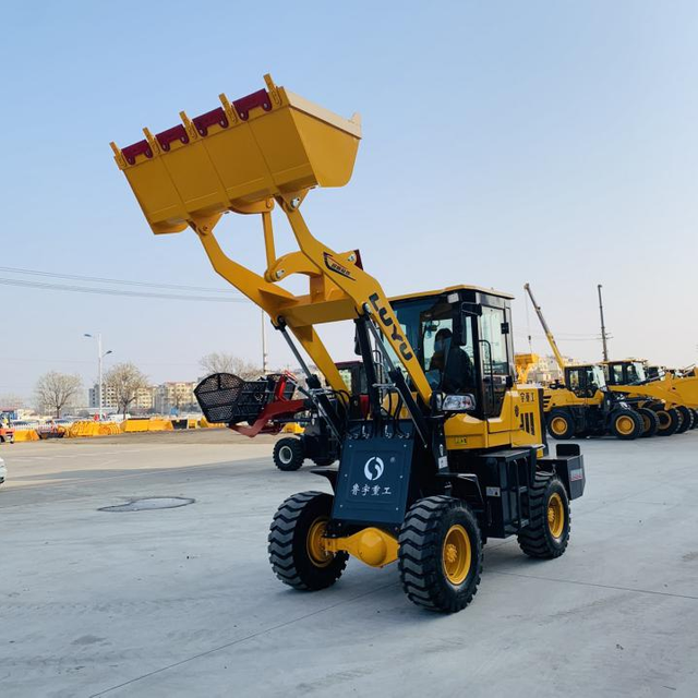 LYME Automatic Wheel Loader With Forks,2 in 1 bucket